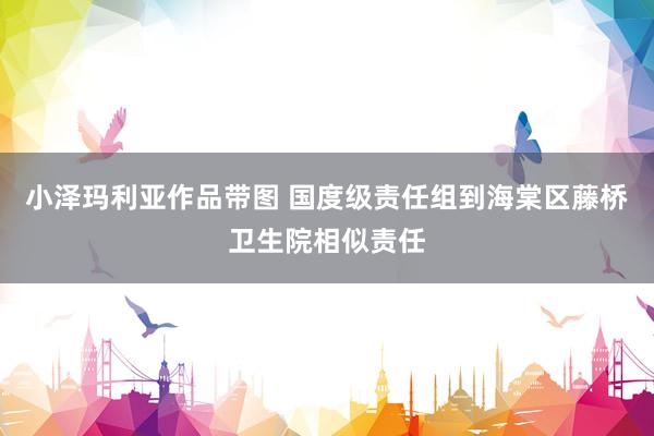 小泽玛利亚作品带图 国度级责任组到海棠区藤桥卫生院相似责任