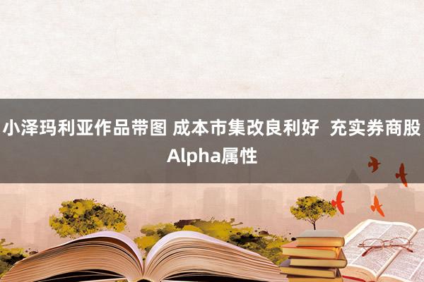 小泽玛利亚作品带图 成本市集改良利好  充实券商股Alpha属性