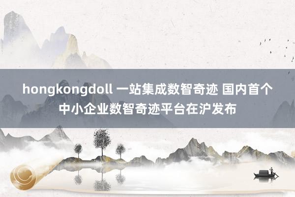 hongkongdoll 一站集成数智奇迹 国内首个中小企业数智奇迹平台在沪发布