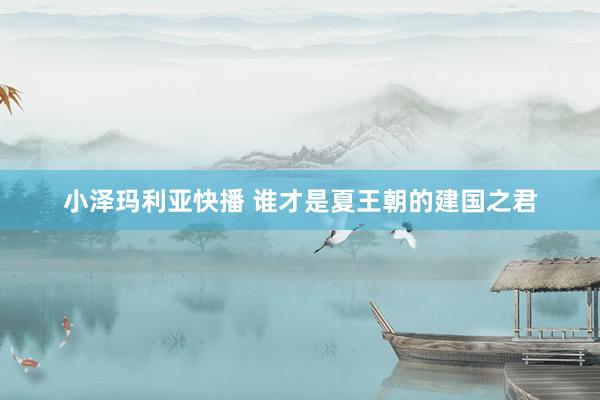 小泽玛利亚快播 谁才是夏王朝的建国之君