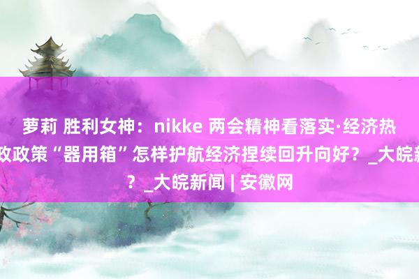 萝莉 胜利女神：nikke 两会精神看落实·经济热门问答丨财政政策“器用箱”怎样护航经济捏续回升向好？_大皖新闻 | 安徽网