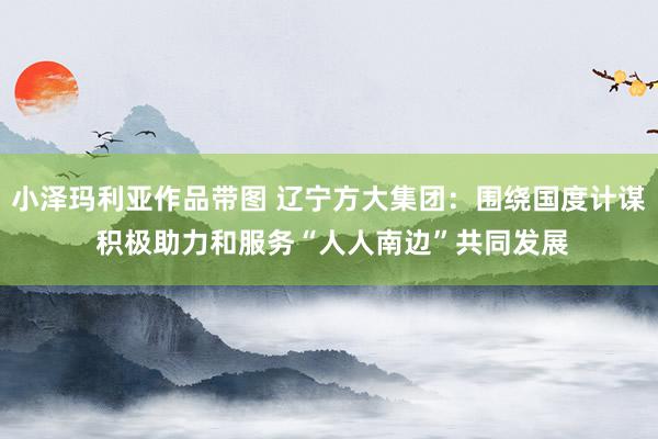 小泽玛利亚作品带图 辽宁方大集团：围绕国度计谋 积极助力和服务“人人南边”共同发展