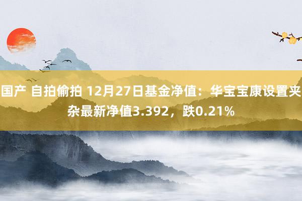 国产 自拍偷拍 12月27日基金净值：华宝宝康设置夹杂最新净值3.392，跌0.21%