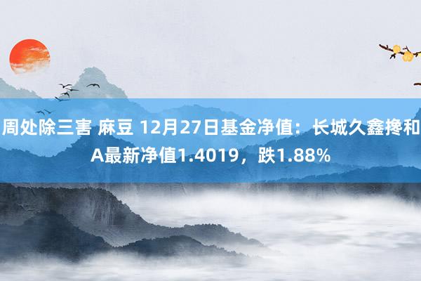 周处除三害 麻豆 12月27日基金净值：长城久鑫搀和A最新净值1.4019，跌1.88%