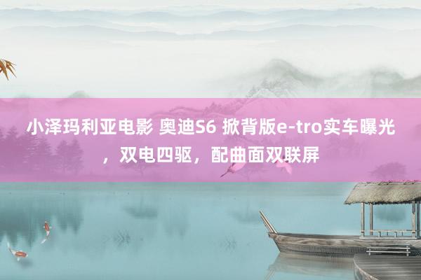 小泽玛利亚电影 奥迪S6 掀背版e-tro实车曝光，双电四驱，配曲面双联屏