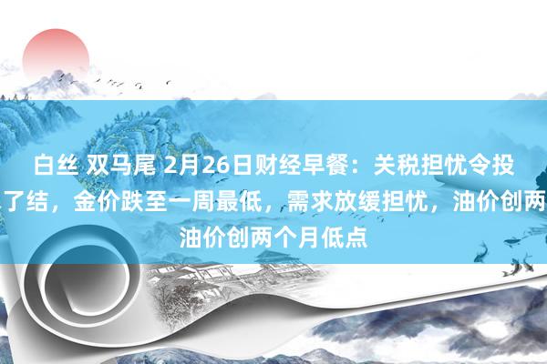 白丝 双马尾 2月26日财经早餐：关税担忧令投资者赚钱了结，金价跌至一周最低，需求放缓担忧，油价创两个月低点