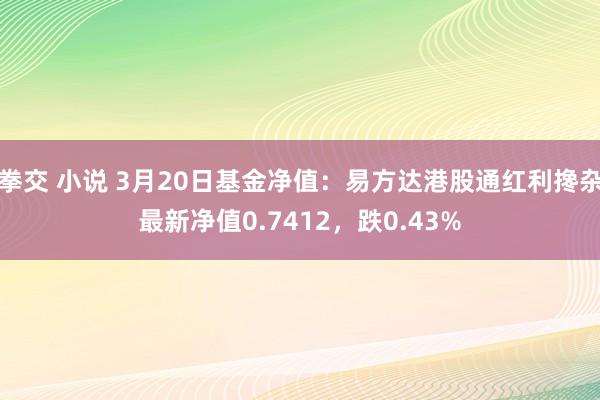 拳交 小说 3月20日基金净值：易方达港股通红利搀杂最新净值0.7412，跌0.43%