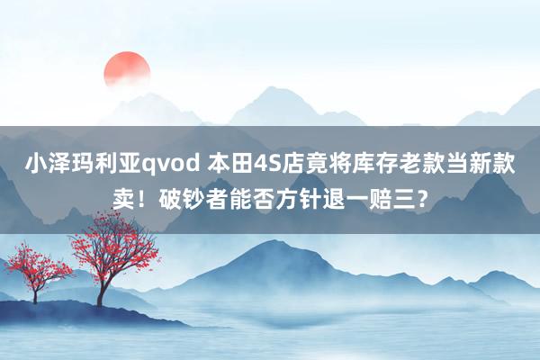 小泽玛利亚qvod 本田4S店竟将库存老款当新款卖！破钞者能否方针退一赔三？