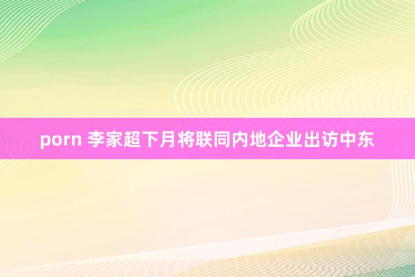 porn 李家超下月将联同内地企业出访中东