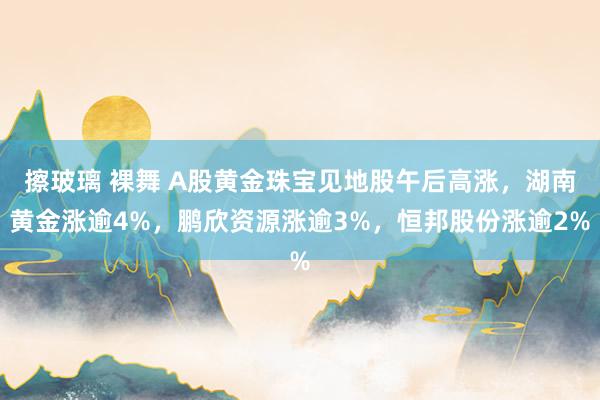 擦玻璃 裸舞 A股黄金珠宝见地股午后高涨，湖南黄金涨逾4%，鹏欣资源涨逾3%，恒邦股份涨逾2%