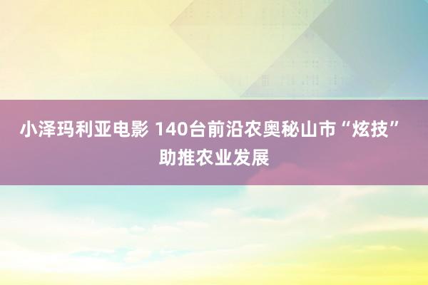 小泽玛利亚电影 140台前沿农奥秘山市“炫技” 助推农业发展