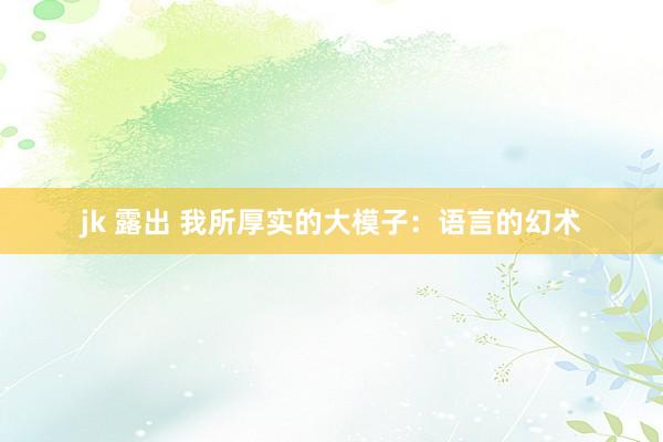 jk 露出 我所厚实的大模子：语言的幻术
