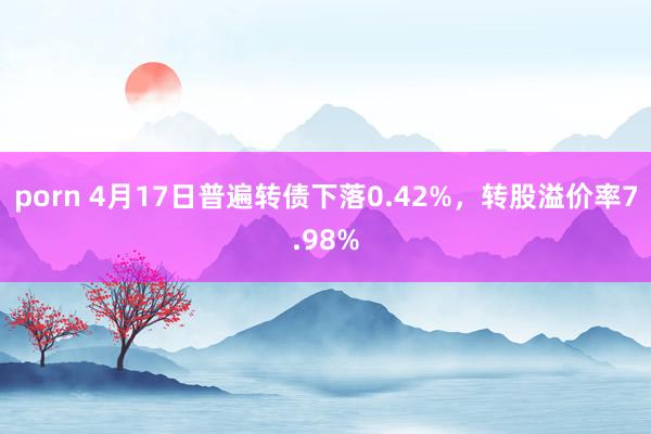 porn 4月17日普遍转债下落0.42%，转股溢价率7.98%