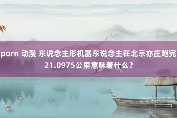 porn 动漫 东说念主形机器东说念主在北京亦庄跑完21.0975公里意味着什么？